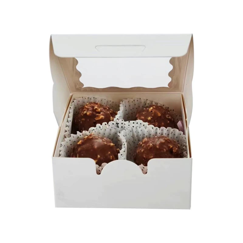 RomanticBaking رومانسية الخبز 3 "" × 3 "" × 1 "" 100 قطعة من صناديق الكوكيز وصناديق الصابون وصناديق الكمأة الشوكولاتة لـ 4 صناديق دونات وصناديق معكرون وصناديق مخبز صغيرة مع صناديق براوني النافذة - Image 2